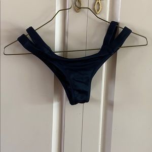 Black swimsuit cheeky bottom